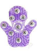 Simple And True Roller Balls Massager Glove - Purple