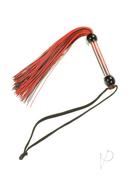 Kinx Tease And Please Silicone Flogger - Black/red