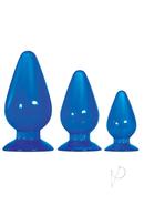 Adam And Eve Big Blue Jelly Backdoor Anal Plugs Playset...