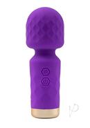 M`lady Rechargeable Silicone Mini Vibrating Wand - Purple